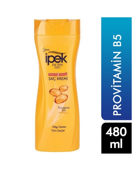 İpek Saç Kremi 480 ml Tüm Saçlar için Pro Vitamin B5 