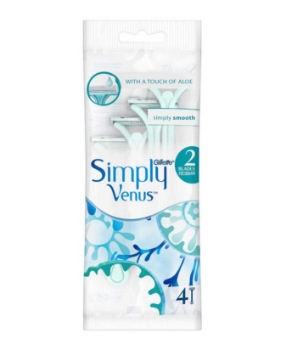 gillette venüs, gillette, venüs, simply 4,simply 4 kadın, Tıraş Bıçağı,Tıraş Bıçağı 4'lü ,Gillette Venüs Simply 4,jilet