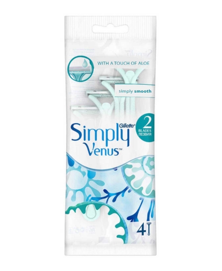 gillette venüs, gillette, venüs, simply 4,simply 4 kadın, Tıraş Bıçağı,Tıraş Bıçağı 4'lü ,Gillette Venüs Simply 4,jilet