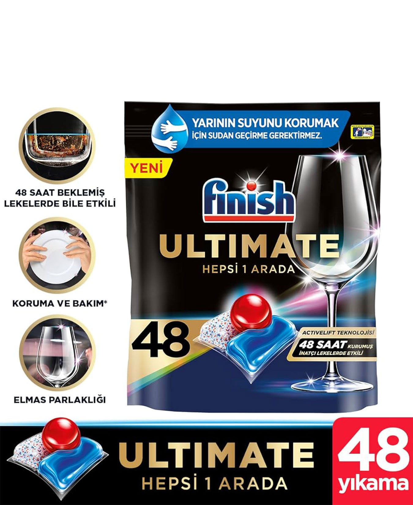 Finish Powerball Ultimate Hepsi Bir Arada 48 Yıkama Bulaşık Tableti Finish Powerball Ultimate Hepsi Bir Arada 48 Yıkama Bulaşık Tableti