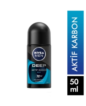 Resim Nivea Roll On 50 ml Erkek Deep Beat Aktif Karbon