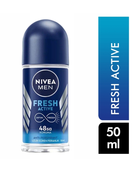 nivea, nivea roll on, rollon, rolon, erkek roll on, nivea erkek roll on, erkek rolon, stick, koltukaltı stick, koltuk altı stick, erkek koltuk altı stick, ter kokusu önleyici, ter önleyici, nivea fresh active 50 ml satın al, nivea fresh active 50 ml fiyat