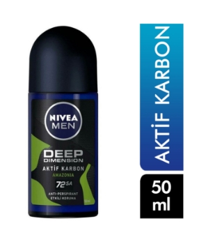 Resim Nivea Roll On 50 ml Erkek Deep Dimension Amazonia