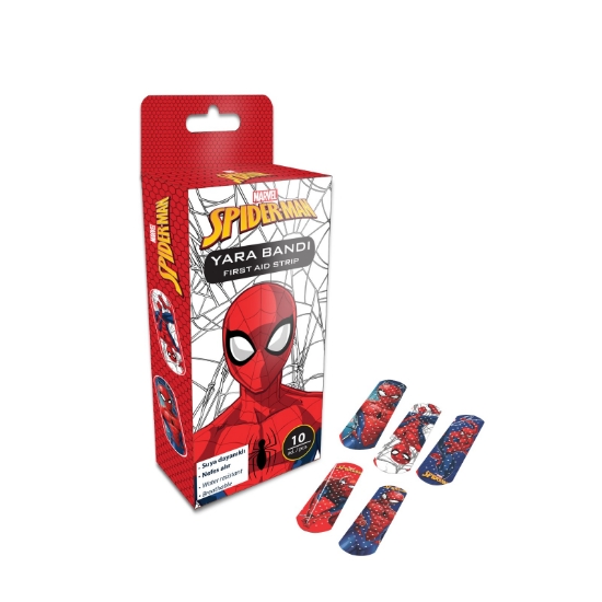 Spiderman Lisanslı Yarabandı 10'lu