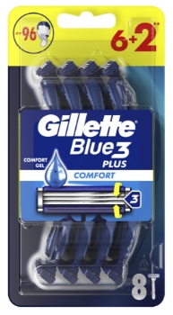 Resim Gillette Blue 3 Tıraş Bıçağı 6 + 2 li Blister Comfort