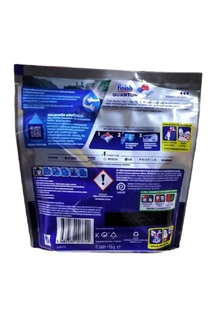 Finish Quantum Hepsi Bir Arada 15 Tablet Bulaşık Makinesi Deterja