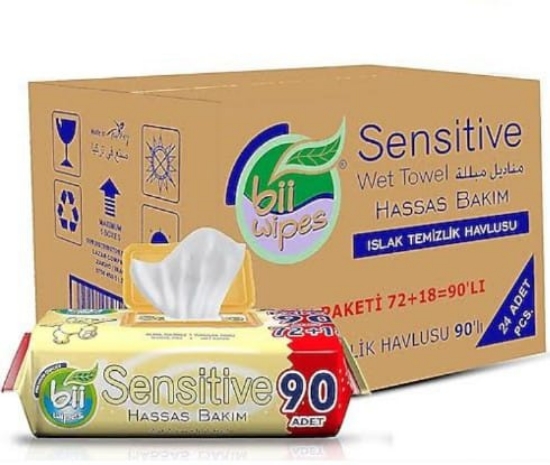 Sensitive Islak Mendil Havlu Hassas Bakım (90'lı)