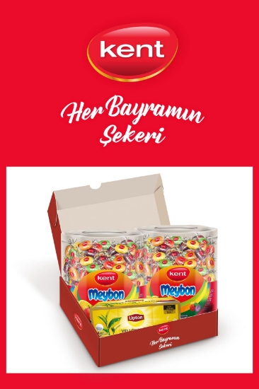 Kent Meybon Mini Meyveli Kavanoz Karışık Bayram Şekeri 2'li - Lip
