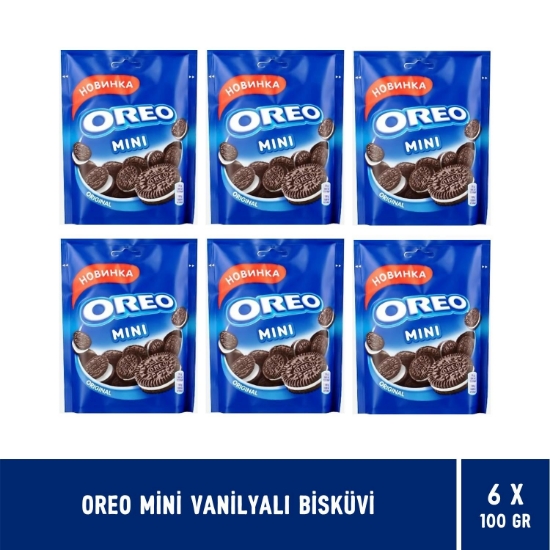 Oreo Mini Vanilyalı Bisküvi 100 gr - 6 Adet