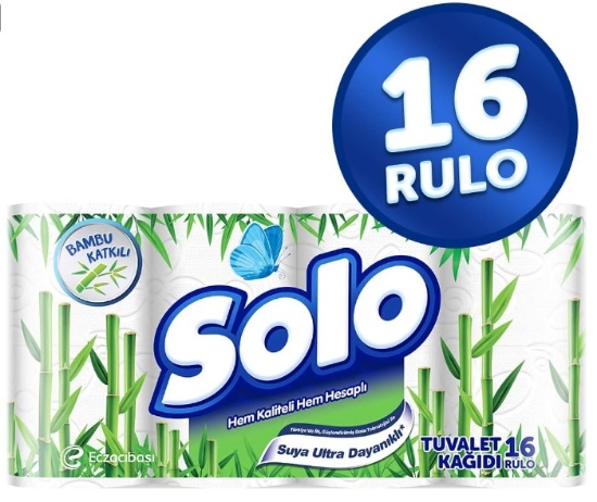 Solo Tuvalet Kağidi Bambu Katkili (16 rulo)