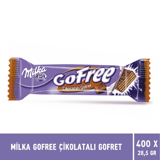 Milka Gofree Çikolatalı Gofret 28 gr X 400 Adet