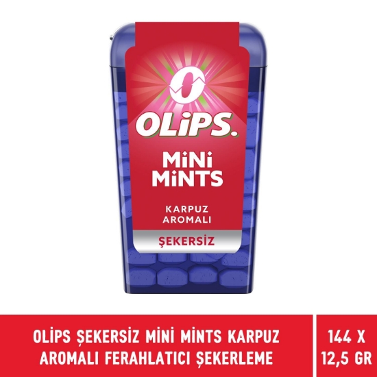 Olips Şekersiz Mini Mints Karpuz Aromalı Ferahlatıcı Şekerleme 12
