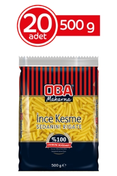 Oba Makarna İnce Kesme 500 Gr * 20 Adet