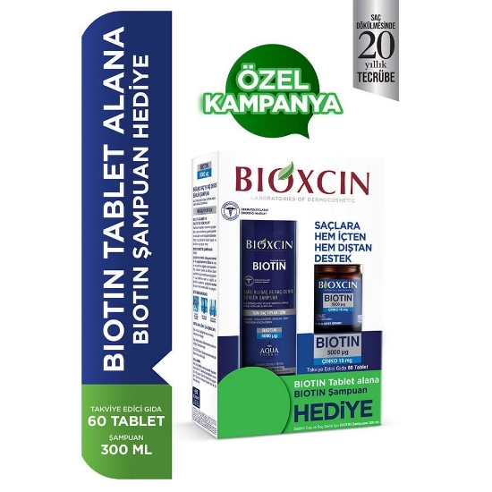 Bioxcin Biotin 5000mcg 60 Tablet Alana Biotin Şampuan Hediye