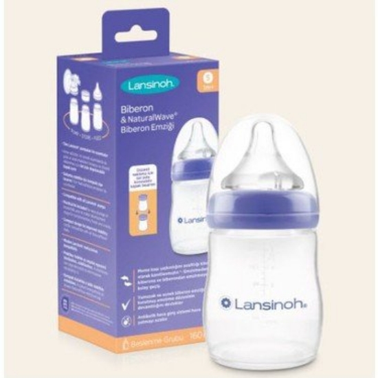 Lansinoh Natural Wave Silikon Uçlu Biberon 160ml