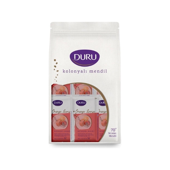 Duru Kolonyalı Mendil  Islak Mendil 50 Adet - Orange Sunrise