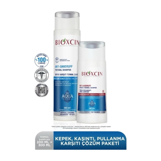 Bioxcin Aqua Kepek Karşıtı Termal Şampuan 300 Ml + Yoğun Kepek Ka