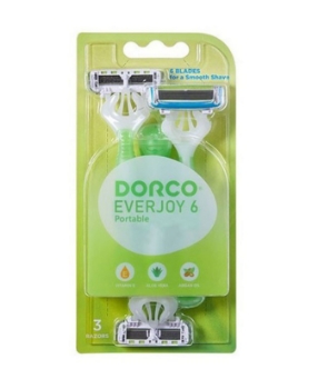 Dorco Everjoy6, 6 bıçaklı tıraş bıçağı, nemlendirici bantlı tıraş bıçağı, kadın tıraş bıçağı, ergonomik sap, hassas tıraş, pürüzsüz tıraş deneyimi, hijyenik tıraş bıçağı, taşınabilir tıraş bıçağı, seyahat tıraş bıçağı, 3'lü tıraş bıçağı, tıraş konforu,toptan dorco,toptan dorco everyjoy6,toptan ucuz dorco