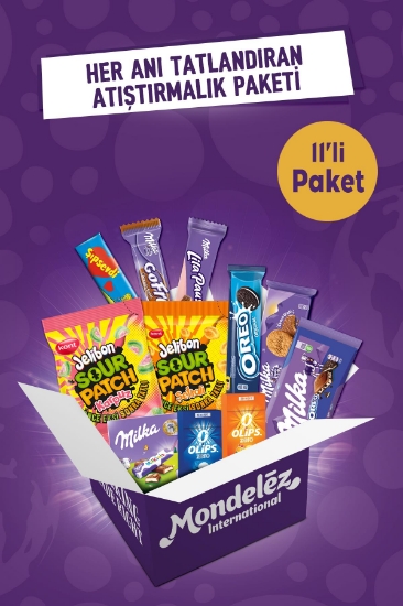 Mondelez (Jelibon, Milka, Olips, Şıpsevdi,Oreo)  Karma Atıştırmalık Paketi