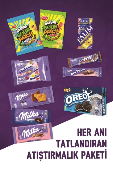 Mondelez (Milka, Jelibon, Falım, Oreo) Karma Özel Atıştırmalık 10'lu Paketi