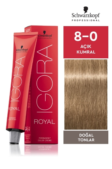 Schwarzkopf Igora Royal Doğal Tonlar 8-0 Açık Kumral Saç Boyası 60 ml