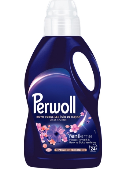 Perwoll Sıvı ve Jel Çamaşır Deterjanı Çiçek Cazibesi Koyu Renkler 1320 ml