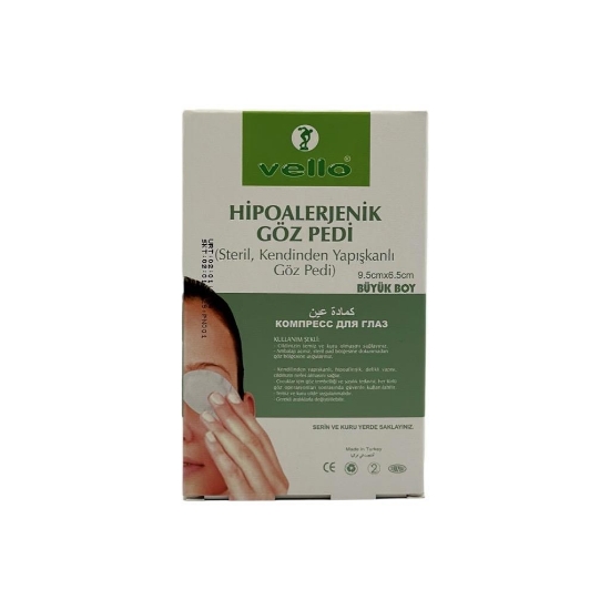 Vello Steril Hipoalerjenik Kendinden Yapışkanlı Göz Pedi 9,5 cm x