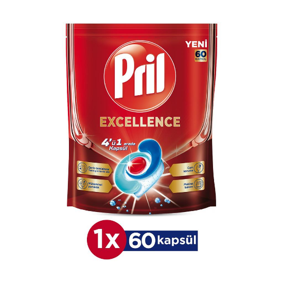 Pril 4 ü 1 Arada Excellence Bulaşık Makinesi Deterjanı  Tableti 60 Kapsül