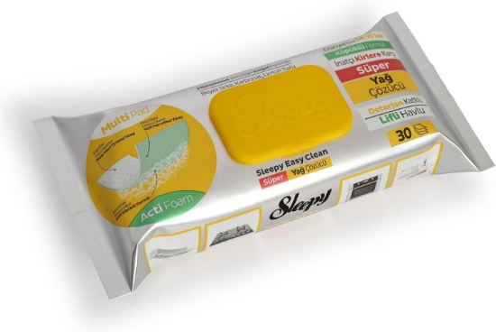 Sleepy Easy Clean Yağ Çözücü Havlu  Islak Mendil 30 Yaprak