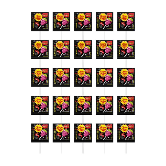 Chupa Chups Çilek ve Misket Lİmonu Aromalı Lolipop Şekerleme 15 g x 25 Adet