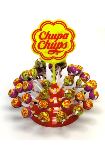 Chupa Chups Sakız Dolgulu Çilek, Elma, Karpuz, Kola ve Vişne Aroma Lolipop Şekerleme 12 gr x 100 Adet