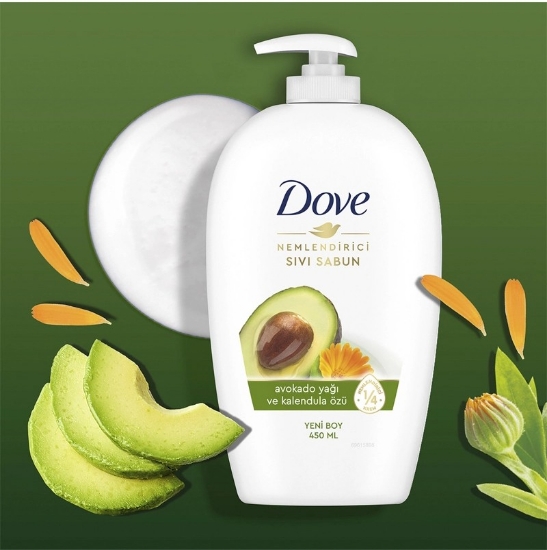 Dove Nemlendirici Sıvı Sabun Avokado Yağı Ve Kalendula Özü 450 Ml