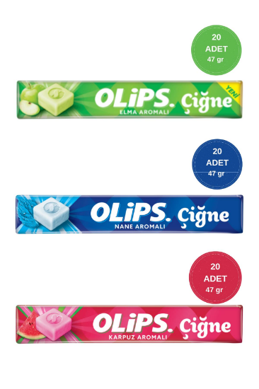 Olips Çiğne Ferahlatıcı Çiğnenebilir Şeker Çeşitleri 47gr