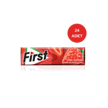 First Çilek Aromalı Sakız - 24 x 5 adet