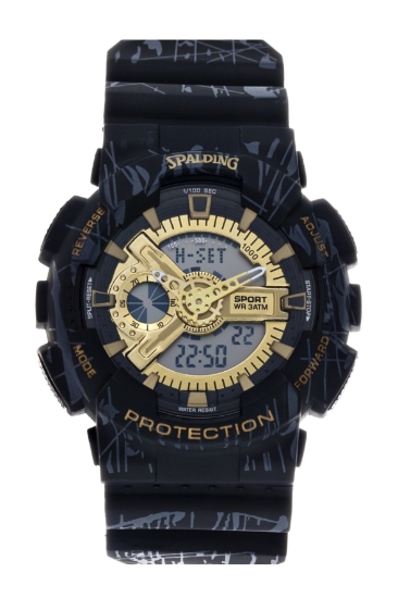 Spalding SP-120 Dijital Ve Analog Spor Saat - Siyah