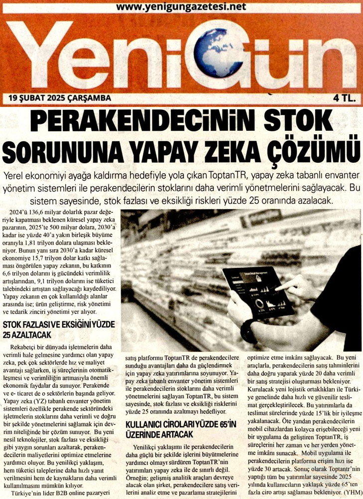 Stok sorununa yapay zeka çözümü