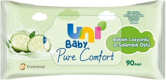 UNİ BABY PURE COMFORT SALATALIK ÖZLÜ ISLAK MENDİL 90LI