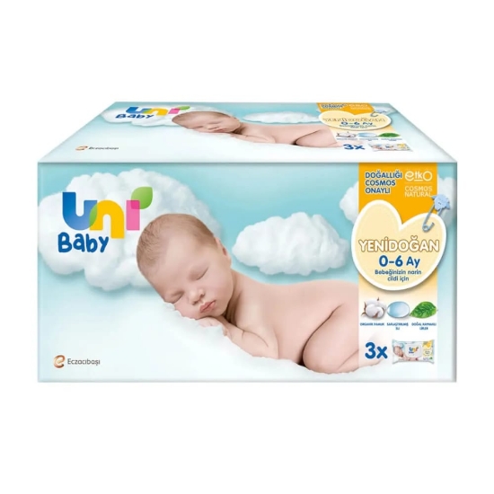 Uni Baby Yenidoğan Islak Mendil 3'lü Paket