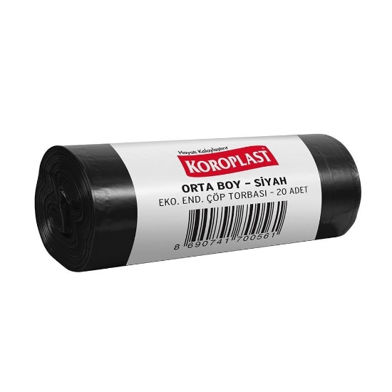 Koroplast Endüstri̇yel Çöp Torbasi Orta Boy 20 Adet 55x60cm