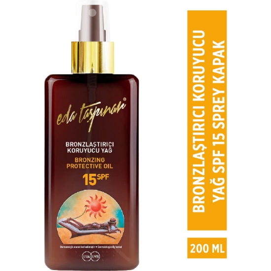 Eda Taşpınar Yoğun Bronzlaştırıcı Koruyucu Yağ SPF 15 200ML.