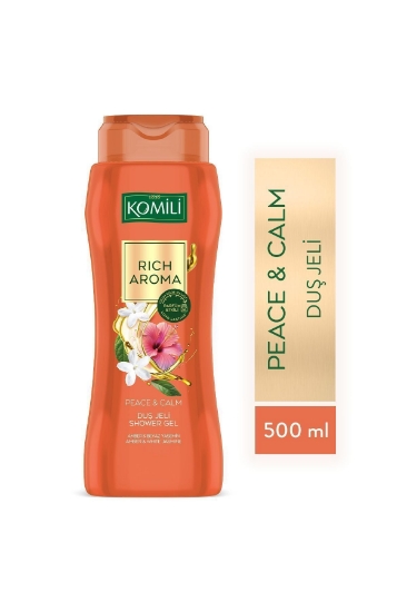 Komili Rich Aroma Peace&Calm Duş Jeli - Amber&Beyaz Yasemin - Kalıcı Parfüm - 500 Ml