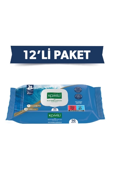 Komili Genel Kullanım Islak Havlu 90'lı Okyanus Esintisi - 12'li Paket -