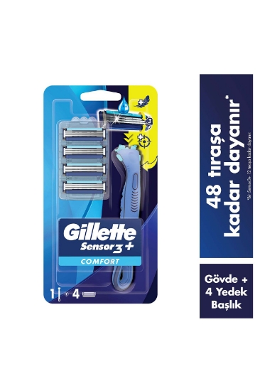 Gillette Sensor 3 Plus Comfort Makine + 4 Bıçak
