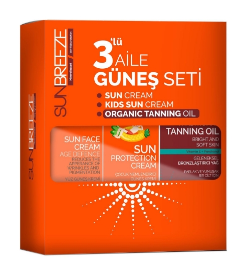 Sunbreeze 3'Lü Aile Güneş Seti  100 ml+100 ml+150 ml