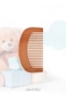 Eratos %100 Doğal Ahşap Mini Tarak