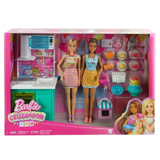 Oyuncak HJY94 Barbie Brooklyn ve Malibu Pasta Yapıyor Oyun Seti
