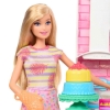 Oyuncak HJY94 Barbie Brooklyn ve Malibu Pasta Yapıyor Oyun Seti