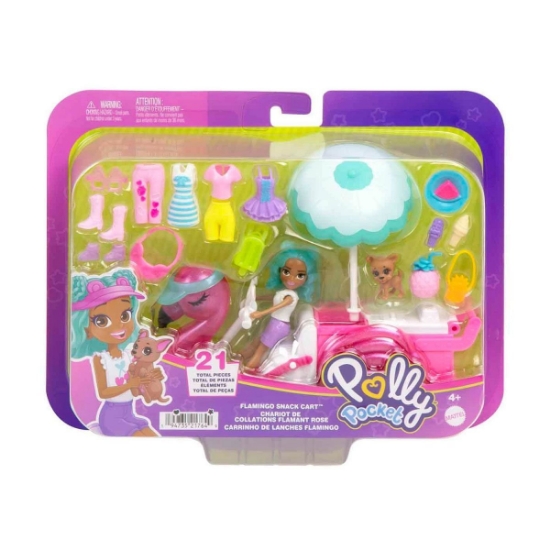 Oyuncak HWP24 Polly Pocket Filamingo Motosiklet ve Tropik Aksesuarlar