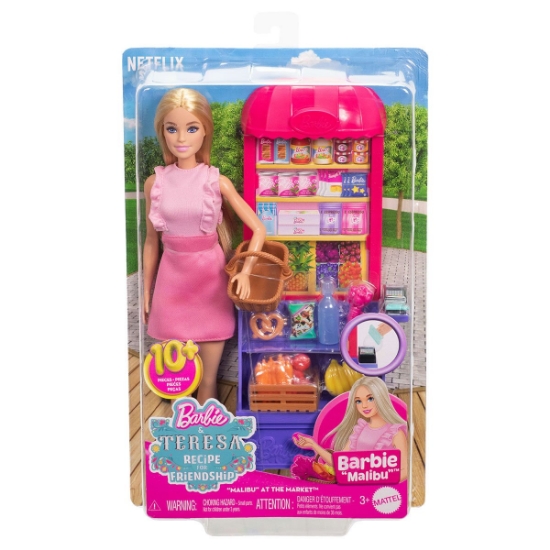 Oyuncak JCT05 Malibu Market Barbie ve Oyun Seti Barbie and Teresa Recipe