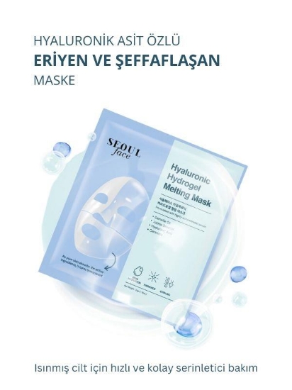 Seoulface Hyalüronik Asit Hydrojel Şeffaflaşan Eriyen Maske 34g